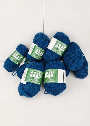11 x Vintage Knitwell Aran Pure New Wool Balls 50g Caribbean Blue 292 Lot 2/1154, brand: KNITWELL, condition: New with tags, £12.00, £13.30 includes Buyer Protection