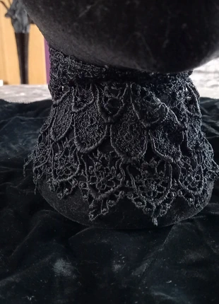 Black lace crochet high neck choker necklace victorian gothic, brand: NO LABEL, condition: Very good, £5.00, £5.95 includes Buyer Protection