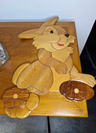 Décoration Murale Vintage en Bois - Lapin "Panpan" (style Disney) - Chambre d'Enfant, estado: Muito bom, €8.00, €9.10 inclui Proteção do Comprador