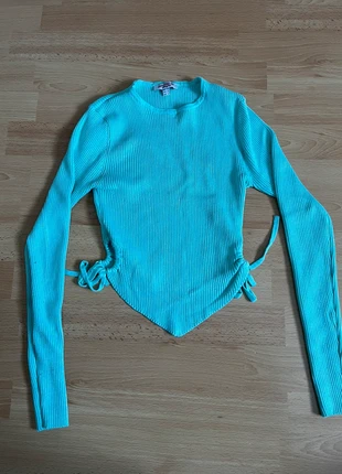 Pull moulant Jennyfer S – bleu turquoise, en très bon état, marque: Jennyfer, état: Neuf sans étiquette, taille: S / 36 / 8, 3,00 €, 3,85 € Protection acheteurs incluse