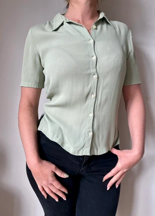 Chemise manche courte mesh vintage fluide léger Cacharel shirt L 40 vert pale, brand: Cacharel, condition: Very good, size: M / 38 / 10, €18.00, €19.60 includes Buyer Protection Pro