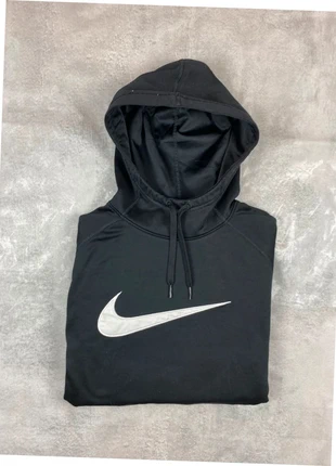 Nike Hoodie Noir L – Sweat à Capuche Logo Swoosh Blanc Minimaliste Unisexe Dri-Fit, brand: Nike, condition: Very good, size: L, €18.00, €19.60 includes Buyer Protection