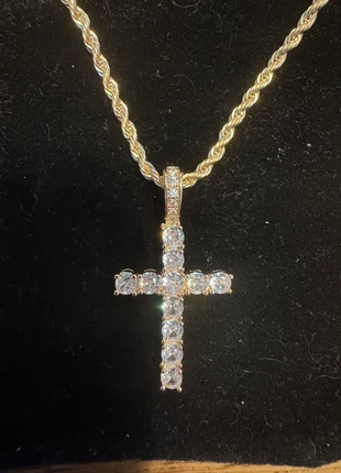 Cross pendant rope chain, brand: no brand, condition: New without tags, £10.00, £11.20 includes Buyer Protection