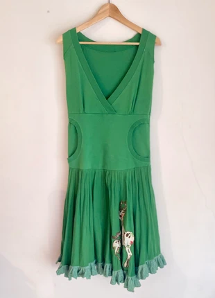 🌿👗 Flash Sale! Vestido verde Fornarina Y2K original – Talla M – Forestcore • Cottagecore • Greencore, merk: Fornarina, staat: Heel goed, maat: M / 38 / 10, € 20,00, € 21,70 inclusief Kopersbescherming