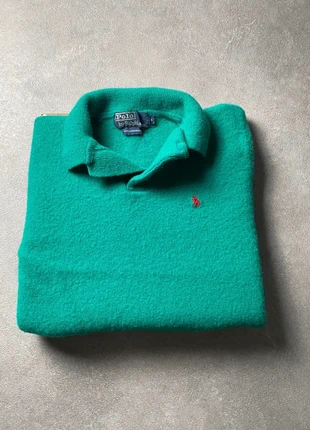 Pull avec col en laine d'agneau Ralph Lauren bleu turquoise logo brodé rouge - Taille M, marke: Ralph Lauren, zustand: Sehr gut, größe: M, 39,99 €, 42,69 € inklusive Vinted-Käuferschutz
