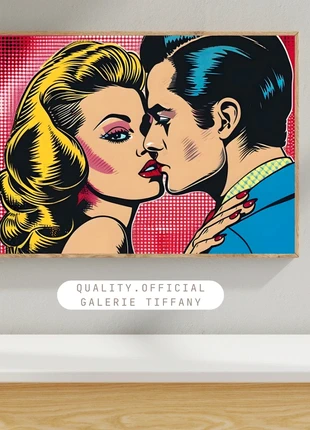 Affiche – Kiss Pop Art A3, brand: Fait Main, condition: Very good, €10.00, €11.20 includes Buyer Protection Pro