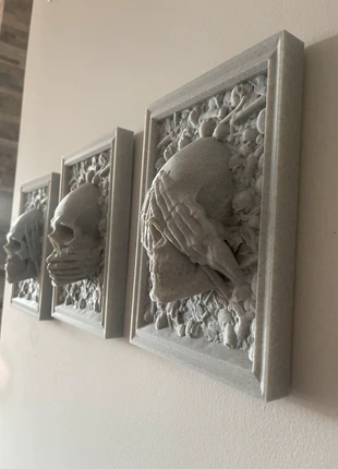 Three wise skulls gothic gallery wall marble, brand: Eternal Scream, condizioni: Nuovo senza cartellino, €42.90, €45.75 include la Protezione acquisti Pro