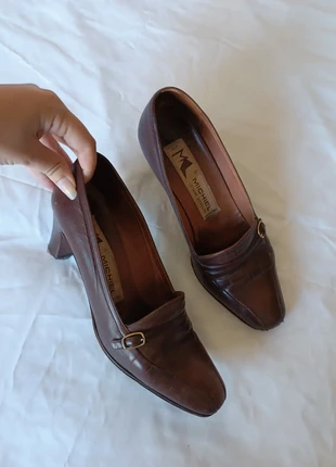Talons vintage 40's en cuir véritable marron/made in Italy 🇮🇹, marca: Vintage Dressing, estado: Bueno, tamaño: 35.5, 7,00 €, 8,05 € Protección al comprador incluida