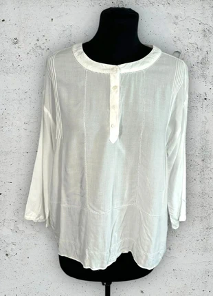 Blouse Monoprix – Blanche fluide, XL / 42 / 14, marca: Monoprix, estado: Muito bom, tamanho: XL / 42 / 14, €4.00, €4.90 inclui Proteção do Comprador Pro