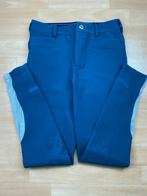 Pantalon d’équitation Mr Castle – Bleu – Taille 34 - photo numéro 3