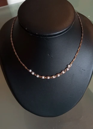 Collanina girocollo vintage dorata con perline, marca: Bijoux anni 80, estado: Bueno, 5,00 €, 5,95 € Protección al comprador incluida