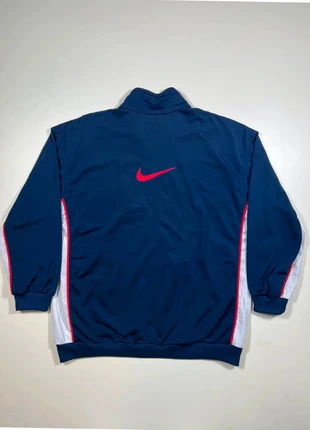 Sweat avec zip gilet Nike vintage bleu marine/rouge/blanc track jacket | Taille L, marke: Nike, zustand: Sehr gut, größe: L, 45,00 €, 47,95 € beinhaltet Vinted-Käuferschutz Pro