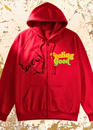 Hoodie rouge Unisex Zippé Nina Simone feeling good taille M tout neuf, marque: Nina Simone, état: Neuf sans étiquette, taille: M, 64,00 €, 67,90 € Protection acheteurs incluse