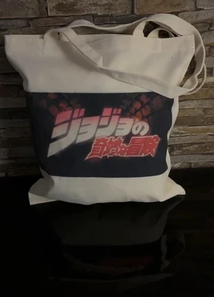 Jojo bizarre adventure tote bag (sac) logo sur fond noir, brand: Jojo, condition: Very good, €5.00, €5.95 includes Buyer Protection Pro
