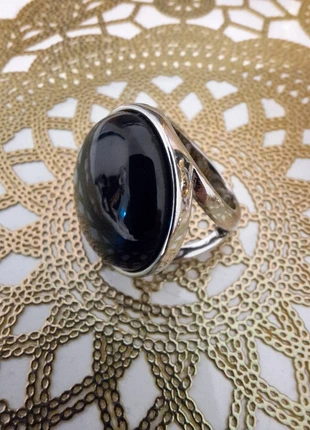 Bague argenté avec pierre noire, marca: ZAG, estado: Novo sem etiquetas, tamanho: 18,5 mm Ø / 19,5, €30.00, €32.20 inclui Proteção do Comprador