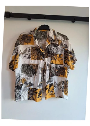 Chemise vintage imprimé jungle manches courtes, condizioni: Ottime, taglia: XL / IT 46 / EU 42, €9.00, €10.15 include la Protezione acquisti Pro