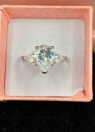 Bague en Argent 925 avec Zircon Poire - Taille52, 55 et 59, marca: lesbijouxdelolo, estado: Muito bom, tamanho: 17,7 mm Ø / 16, €16.00, €17.50 inclui Proteção do Comprador Pro