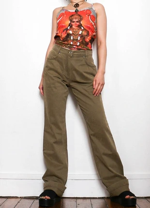 Khaki bootcut pants | Pantalon bootcut kaki, marque: Vintage, état: Très bon état, taille: XS / 34 / 6, 10,00 €, 11,20 € Protection acheteurs (Pro) incluse