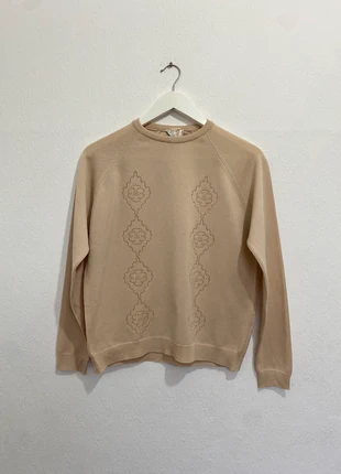 70s Vintage Cream Floral Jumper Blouse Top, brand: Vintage, condition: Good, size: S / 8, £3.00, £3.85 includes Buyer Protection