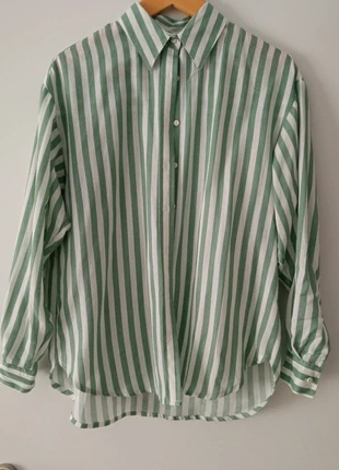 Camisa de rayas verde de Stradivarius, nueva, marque: Stradivarius, état: Neuf sans étiquette, taille: XS / 34 / 6, 13,00 €, 14,35 € Protection acheteurs incluse