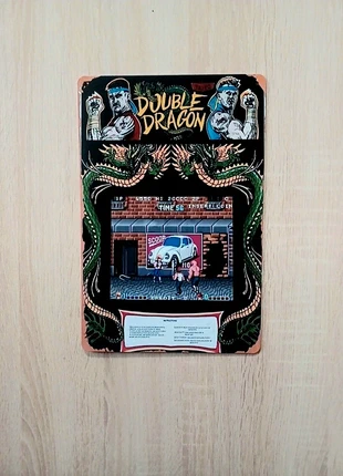 Plaque Métallique Double Dragon - Déco Rétro Jeu Vidéo Arcade, brand: Arcade, condizioni: Ottime, €6.00, €7.00 include la Protezione acquisti