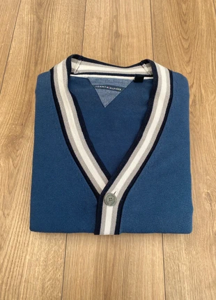 Pull ouvert Tommy Hilfiger cardigan gilet col V sweat hiver | bleu logo brodé | taille XL, marca: Tommy Hilfiger, estado: Muy bueno, tamaño: XL, 23,00 €, 24,85 € Protección al comprador incluida