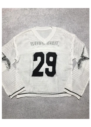 💛Pull maille ajourée blanc Boston 29- Streetwear oversize tendance 💎, brand: y2k, condition: Very good, size: One size, €25.00, €26.95 includes Buyer Protection