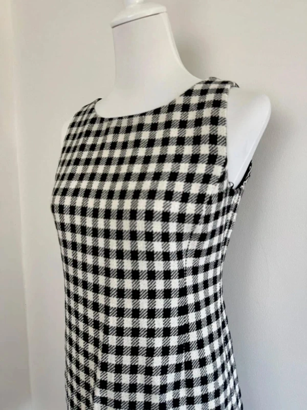 Robe Ralph Lauren vichy noires et blanches taille 6 soit S comme neuve - photo numéro 2