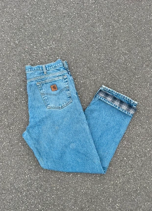 Jean carhartt B172 DST bleu doublure écossaise coupe droite vintage - Taille 36x32, brand: Carhartt, condizioni: Ottime, taglia: IT 46 | W36, €35.00, €37.45 include la Protezione acquisti Pro