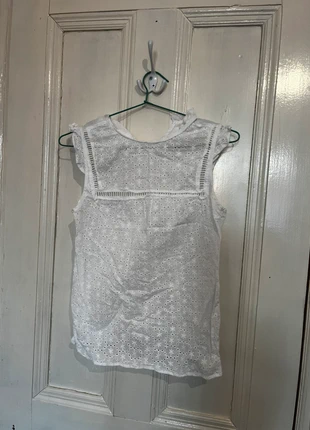 white broderie-anglaise vest top, brand: unknown, condition: Very good, size: S / UK 8-10, £4.00, £4.90 includes Buyer Protection