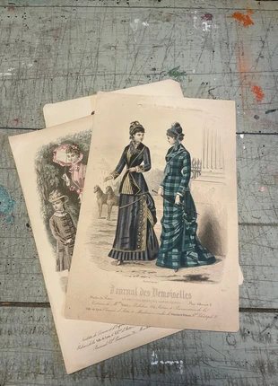 Lot de 3 gravures de mode Journal des demoiselles., marque: journal des demoiselles, état: Bon état, 10,00 €, 11,20 € Protection acheteurs incluse