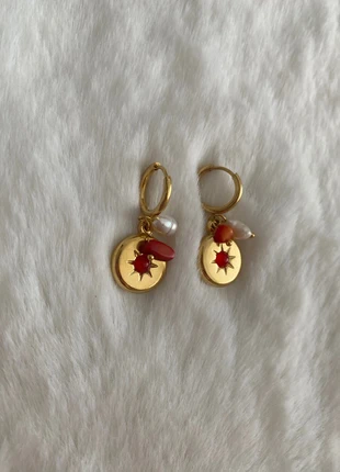 Boucles d’oreilles dorées à breloques, brand: Tendance, condition: Very good, €11.00, €12.25 includes Buyer Protection Pro