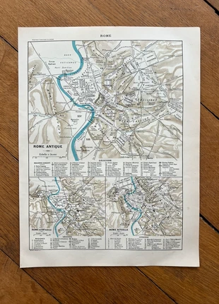 Planche illustrée vintage plan de la Rome antique, état: Bon état, 9,00 €, 10,15 € Protection acheteurs (Pro) incluse