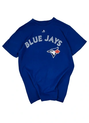 T-shirt Majestic MLB Toronto Blue Jays bleu logo officiel baseball homme/femme S, marque: Majestic, état: Très bon état, taille: S, 12,00 €, 13,30 € Protection acheteurs incluse