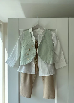 3delig pak baby linnen, merk: Angel Wings, staat: Nieuw met prijskaartje, maat: 9-12 maanden / 74 cm, € 55,00, € 58,45 inclusief Kopersbescherming