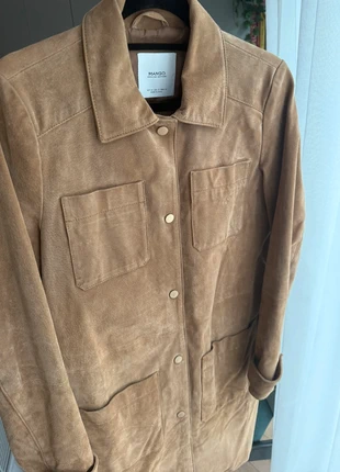 🧥 Veste longue Mango en cuir véritable – Taille M (EUR), merk: Mango, staat: Heel goed, maat: M / 38 / 10, € 30,00, € 32,20 inclusief Kopersbescherming