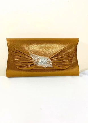 Michelle Moon - Pochette à noeud - Dorée, brand: MICHELLE MOON, condition: New with tags, €17.00, €18.55 includes Buyer Protection Pro