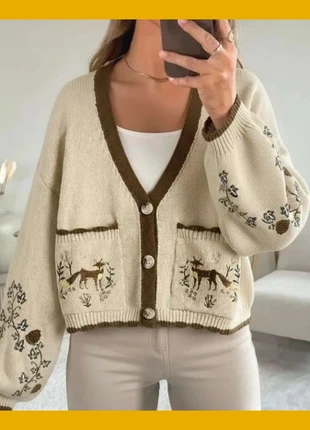Gilet beige brodé renard, marca: LOOK, estado: Muito bom, tamanho: S / 36 / 8, €49.99, €53.19 inclui Proteção do Comprador