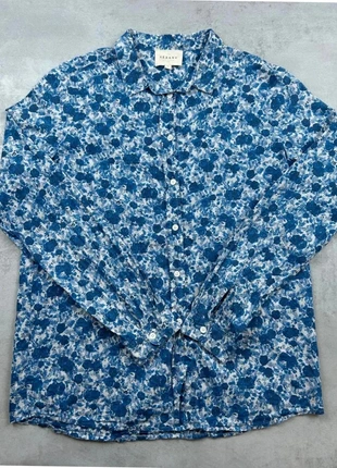 Chemise manches longues Sézane femme coton | imprimé floral bleu | Taille L, brand: Sézane, condition: Very good, size: L, €33.00, €35.35 includes Buyer Protection