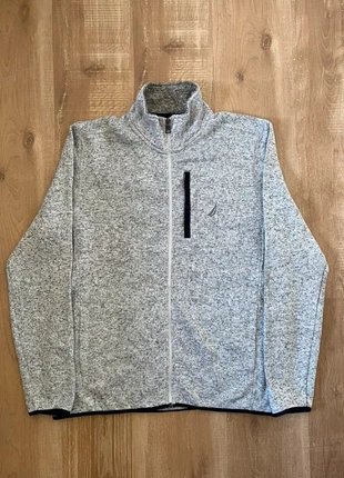 Veste Polaire Nautica Vintage Full Zip | Gris Clair et Bleu Marine | Taille M Homme, merk: Nautica, staat: Goed, maat: M, € 10,00, € 11,20 inclusief Kopersbescherming