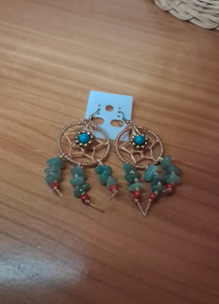 Boucles d'oreilles attrappe rêve perles pierre  handmade, marque: Fait Main, état: Neuf sans étiquette, 6,00 €, 7,00 € Protection acheteurs (Pro) incluse