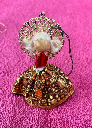 Figurine ange vintage en tissu et métal doré - décoration de Noël artisanale, brand: décoration de Noël artisanale, condizioni: Ottime, €15.00, €16.45 include la Protezione acquisti