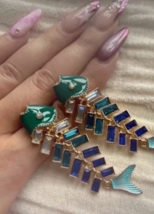 Fish earrings, brand: Oliver Bonas, condition: New without tags, £10.00, £11.20 includes Buyer Protection