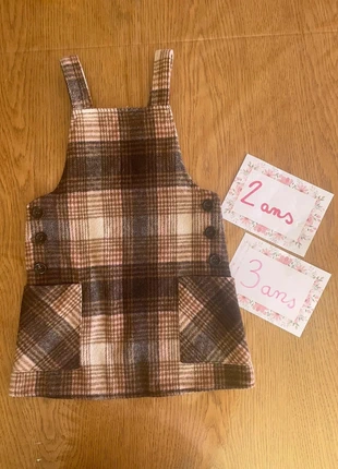Robe salopette à carreaux marron & beige primark 2-3 ans, brand: Primark, condition: Very good, size: 24-36 months / 92 cm, €1.50, €2.28 includes Buyer Protection