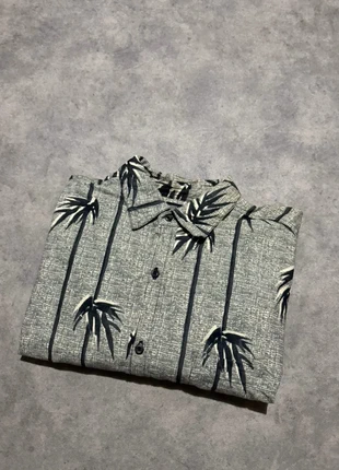 Chemise Faded Glory Gris Noir Motifs Palmiers Vintage / Taille L, marque: Faded Glory, état: Très bon état, taille: L, 8,90 €, 10,05 € Protection acheteurs (Pro) incluse