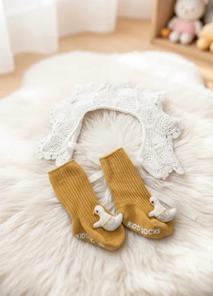 Lot Bébé : Col Dentelle Blanc et Chaussettes Moutarde Oiseau, marque: Bebe, état: Neuf sans étiquette, taille: 3-6 mois / 62 cm, 7,00 €, 8,05 € Protection acheteurs incluse