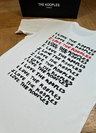 T-shirt The Kooples "Love" BlancI S I NSR821, marke: The Kooples, zustand: Sehr gut, größe: S, 42,80 €, 45,64 € beinhaltet Vinted-Käuferschutz Pro