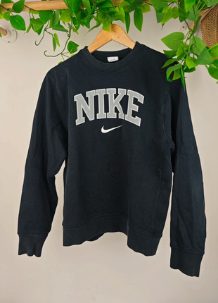 Sweat Nike vintage logo brodé devant 2000's noir gris année 2000 XS, marque: Nike, état: Très bon état, taille: XS / 34 / 6, 25,00 €, 26,95 € Protection acheteurs incluse