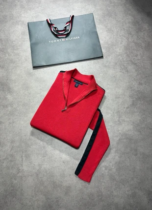 1/4 zip | Half zip col camionneur Tommy Hilfiger Rouge - 100% coton - Taille S femme, brand: Tommy Hilfiger, condizioni: Ottime, taglia: S / IT 40 / EU 36, €29.99, €32.19 include la Protezione acquisti Pro