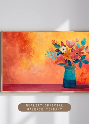 Affiche – Bouquet Coloré Abstrait A3, brand: Fait Main, condition: Very good, €10.00, €11.20 includes Buyer Protection Pro